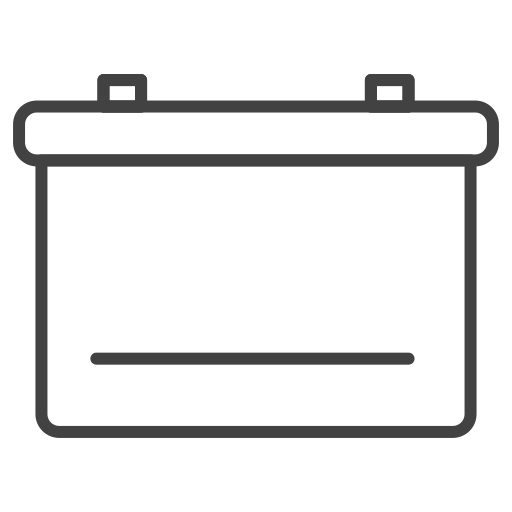 Battery, car battery icon